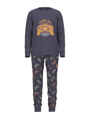 NAME IT Jungen Pyjama Schlafanzug blau Game on Größe 86/92 bis 158/164