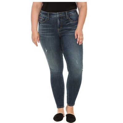 Plus Size Mid Rise Ankle Skinny by Slink Jeans