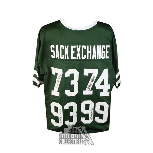 New York Sack Exchange Autographed Custom Green Football Jersey JSA