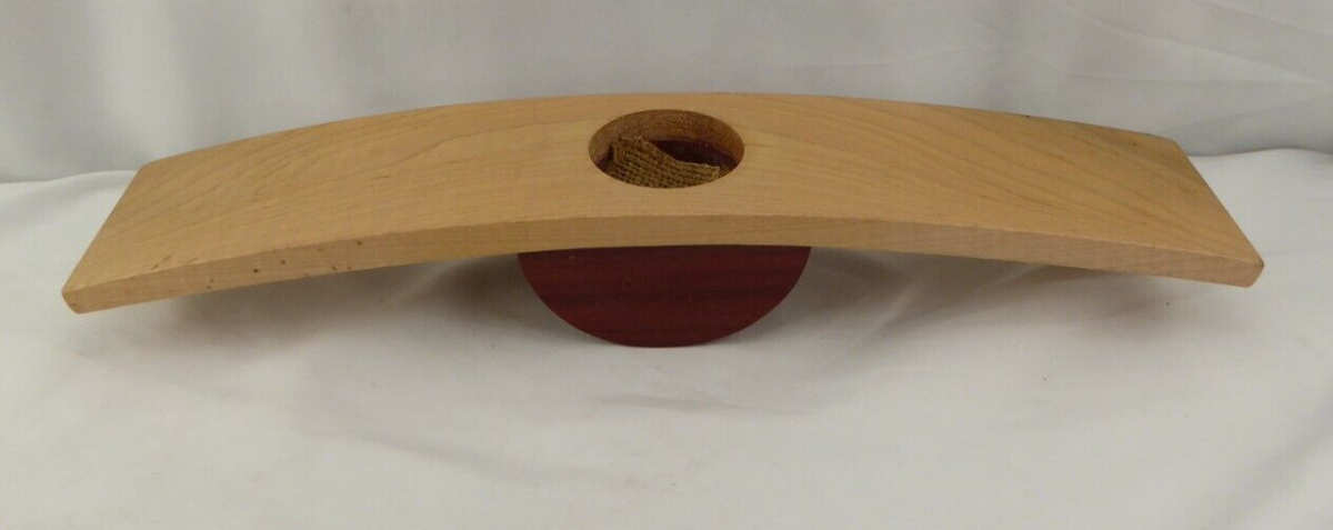 Joseph Kovecses Ikebana Vessel Vase Handmade Curved Wood Signed