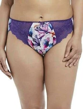 Elomi Morgan Brief Panty #EL4115 Sizes M & L Purple Lily Print New w/ tags 