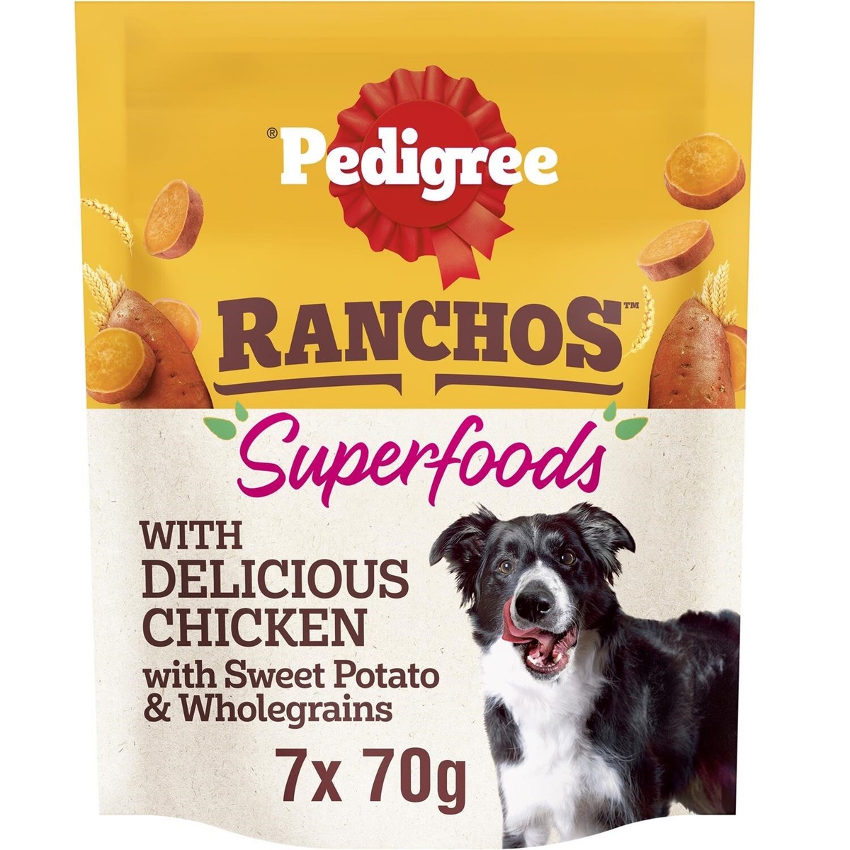 x 70g Pedigree Ranchos Superfoods with Delicious Chicken Adult