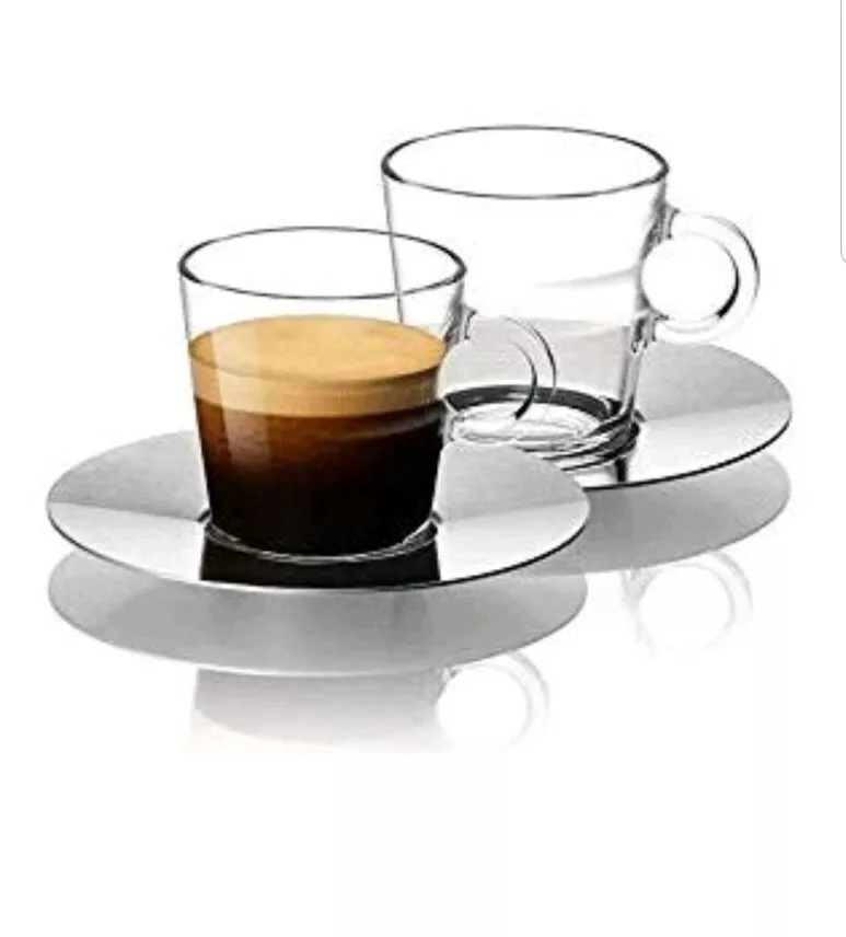 Nespresso View Collection set 2 Espresso Cups and 2 Stainless