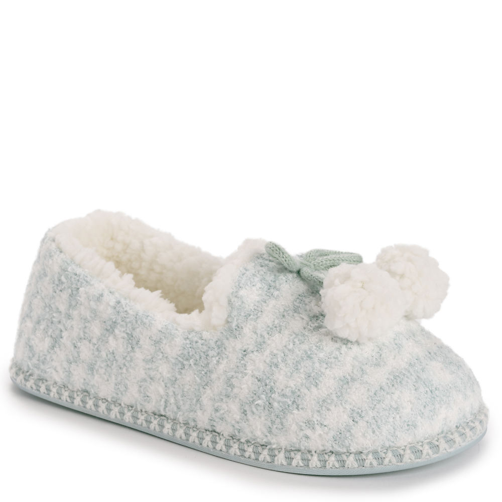 Женские тапочки MUK LUKS Rylee - Светло-зеленый/Слоновая кость