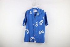 Vtg 60s 70s Streetwear Mens M Distressed Flower Hawaiian Luau Button Shirt USA