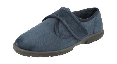 Easy B Hallam Herren Hausschuhe DB Shoes 6V Weit Passform Navy