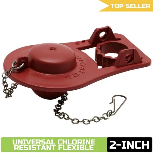 Fluidmaster 504 Universal Toilet Flapper, 2-Inch Red, Chlorine Resistant