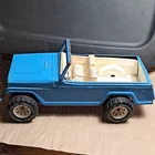 Tonka Blue Convertible Jeep Style Diecast Toy Car w/ White Interior
