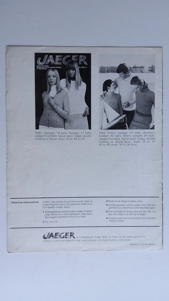 JAEGER 4044 SUIT  KNITTING PATTERN - Image 3 of 3