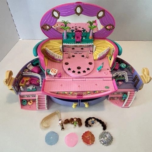 Polly Pocket Vintage 1995 Light-Up Hatbox Bluebird Toys Lights Work!