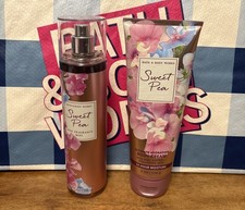 Bath Body Works SWEET PEA Fragrance Mist Body Cream 8 fl oz Each-New
