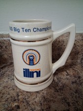 Vintage Illini Beer Mug University of Illinois U of I 1983 BIG TEN Champs 