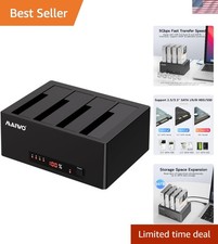 4 Bay Hard Drive Docking Station Cloner for 2.5 3.5 Inch SATA - 96TB Capacity