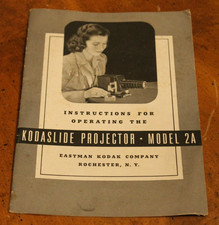 Kodaslide Projector Instruction Booklet circa 1946
