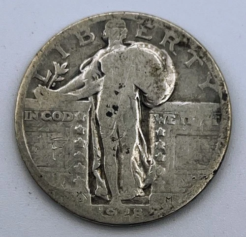 1928 Standing Liberty Quarter 90% Silver Philadelphia mint USA