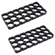Heyiarbeit 10pcs 18650 Battery Holder Bracket 3x7 Plastic Cell Spacer Protect...
