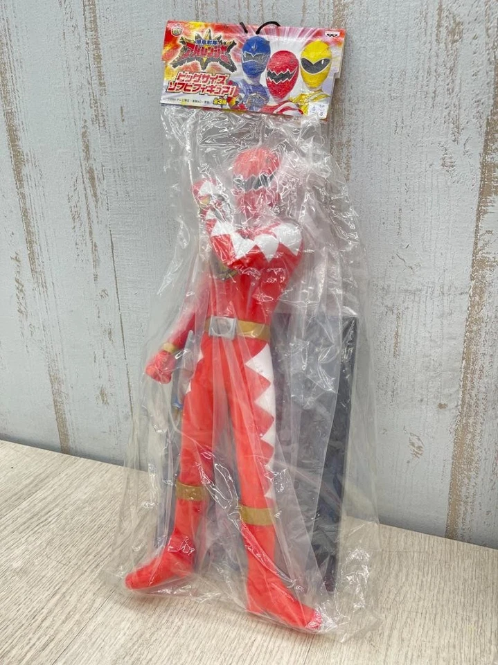 Power Rangers Dino Thunder Abaranger Figura Vinilo Suave Rojo Azul Set BANPRESTO Foto 2 de 4
