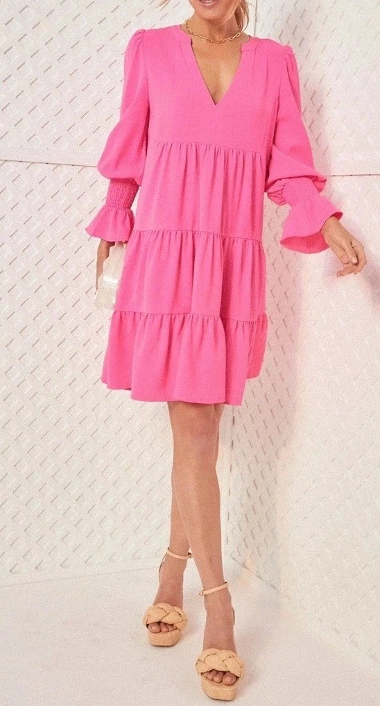 Pomander Place Tuckernuck Vestito Kenzo Donna Rosa Elettrico Crepe Tg XS Barbie