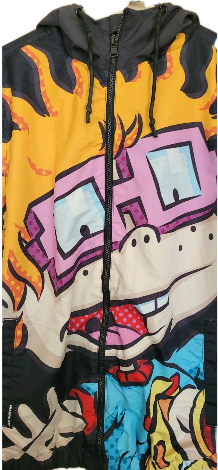 Members Only x Nickelodeon Rugrats SpongeBob Size Small Full Zip Jacket Unisex image 5