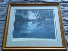 TOM LYNCH Watercolor Litho Signed #/950  Morning Light Framed 26"X 22" Inch 