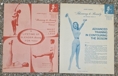 Vtg 1960 Joe Weider Thruway to Beauty Course Booklet Lot 5 6 Fitness Women Art