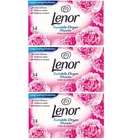 Lenor Fabric Tumble Dryer Sheets Pink Blossom, 3 Packs of 34 Sheets