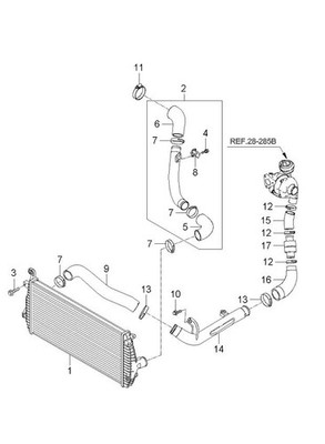 2826227452 TURBOLADER-DRUCKROHR / 191107 FÜR KIA MAGENTIS CONCEPT