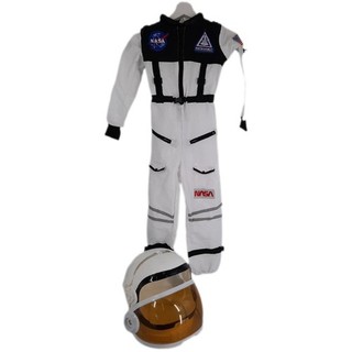 Astronaut NASA Pilot Kostüm mit beweglichem Visierhelm für Kinder Space Kostüm O