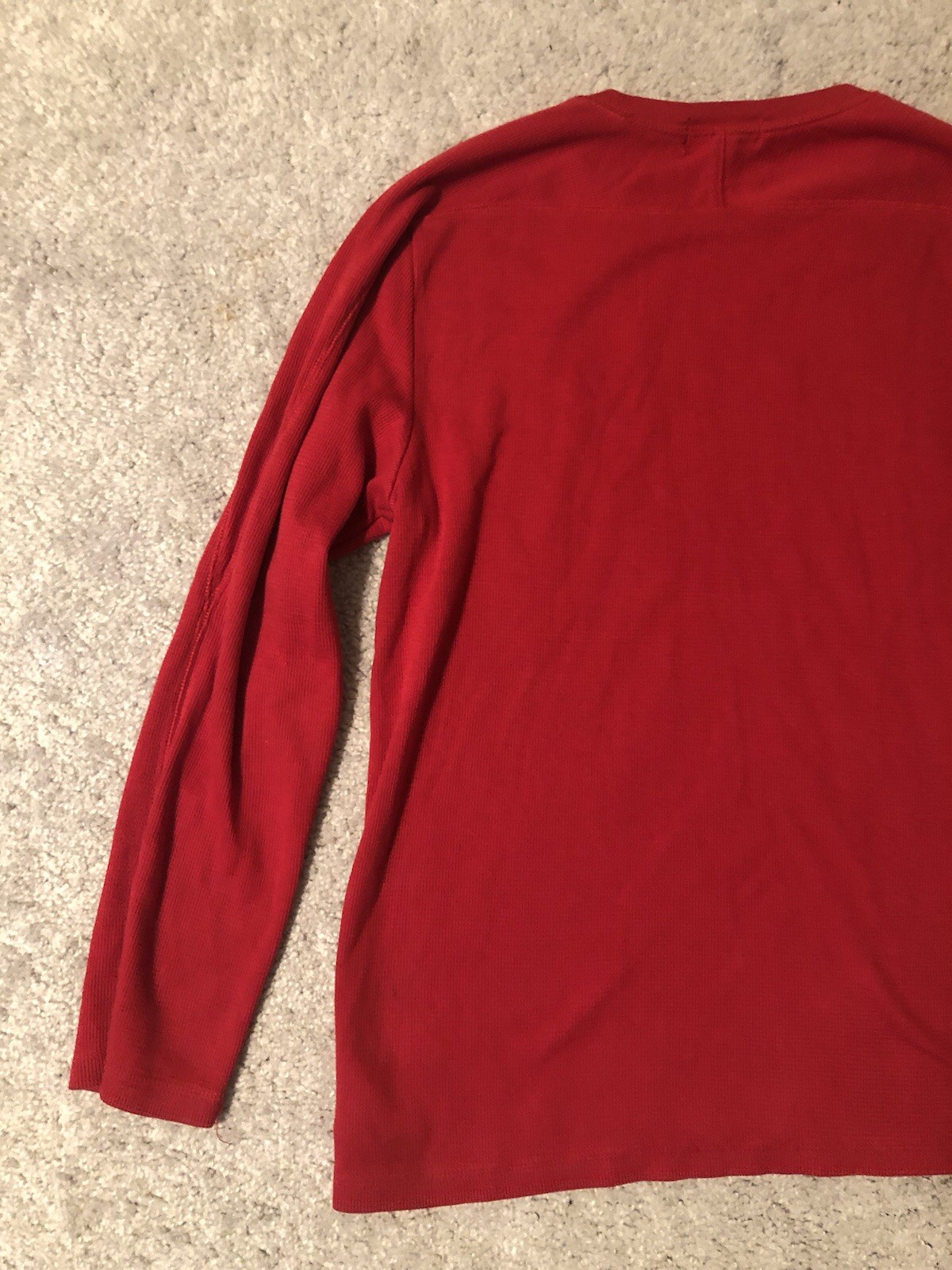 Polo Ralph Lauren Waffle Knit Shirt Boys XL Youth Long Sleeve Red Thermal Stains thumbnail 11