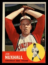 1963 Topps Joe Nuxhall #194 Cincinnati Reds HIGHER GRADE NO CREASES GREAT!