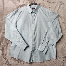 UNTUCKit Wrinkle Free Relaxed Blue Red Long Sleeve Button Down Shirt Men's 2XL