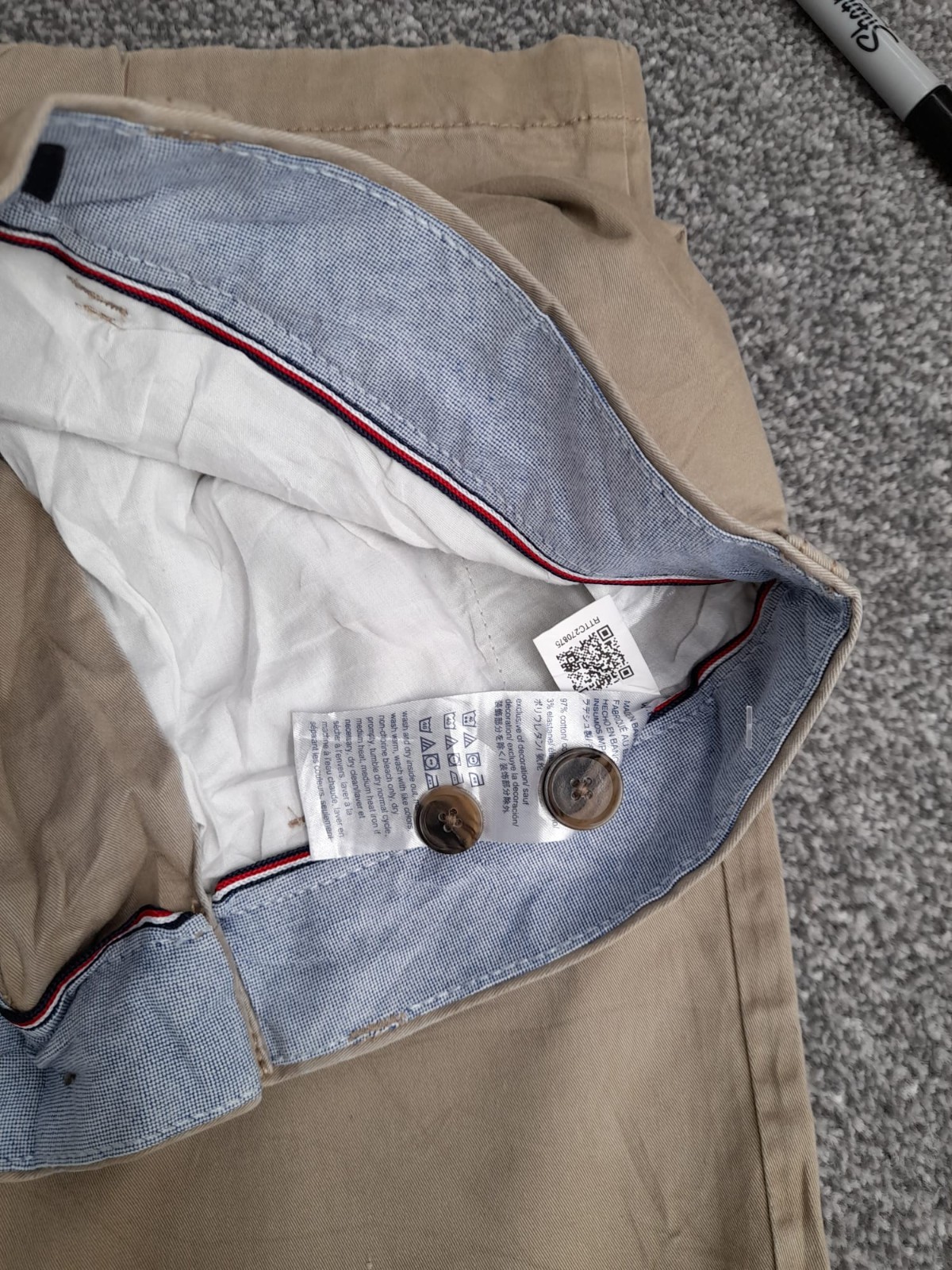 Tommy Hilfiger cotton chino pants,Beige,30" image 5