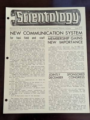 Vintage Scientology: ''Journal of Scientology'', #37, 1954, 4 pages