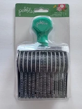 Pebbles 12 Line Roller Alphabet Letters Numbers Punctuation Stamp NEW