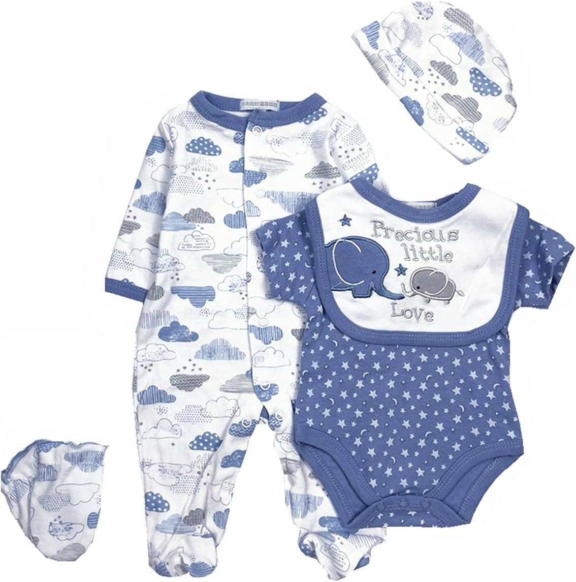 Baby Boy Clothes 5 Pcs Set Elephant Clothing For 20-22 Inch 