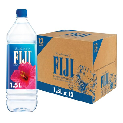 #ad #ad FIJI Natural Artesian Bottled Water 1.5 Liters 50.7 Fl Ounce Pack of 12. $34.95