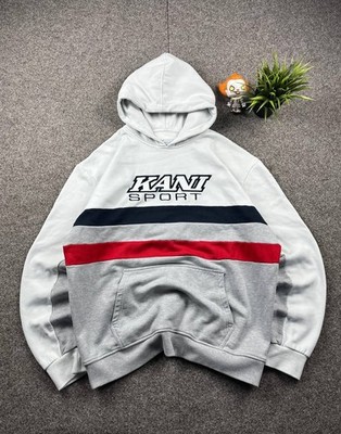 Karl Kani Sport Hoodie Vintage Style 90s Striped   Streetwear Y2K
