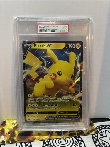 2021 Pikachu V Box Jumbo 061 PSA 8!