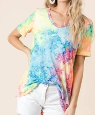 Bibi Neon Tie Dye Top Size S