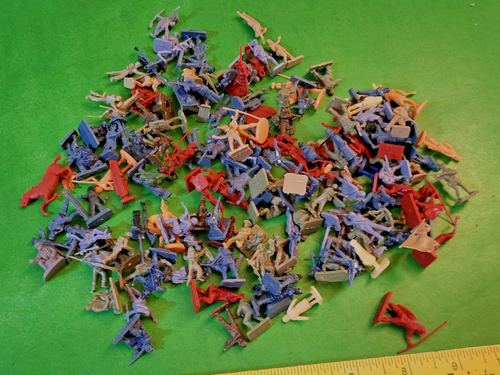 LOT SOLDATS ANCIENS Airfix Atlantic Farwest Secession Cowboys figurines