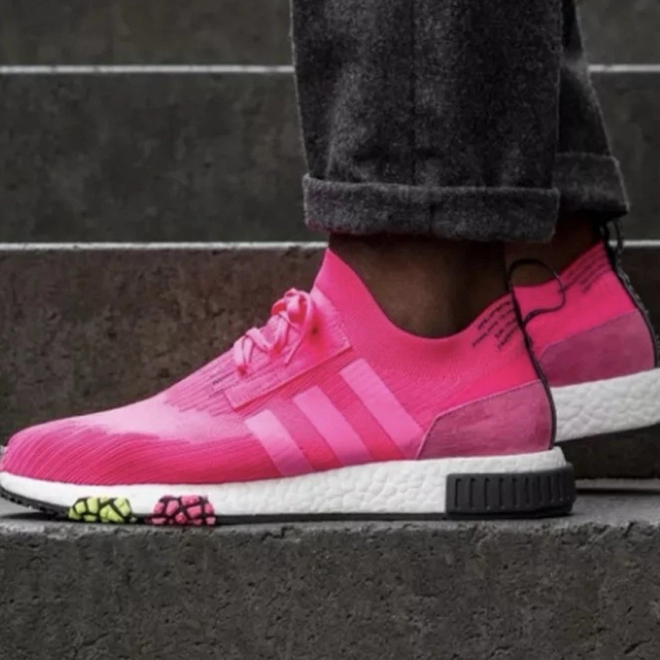 Adidas NMD Racer PK Primeknit Pink Sneakers Shoes CQ2442 Unisex Mens 5 Womens 6 - Image 2 of 4