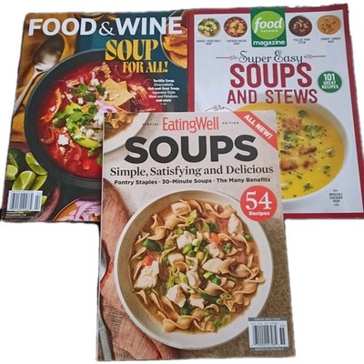 Soup,Soup,Soup & Stews Magazines - Lot of 3-Brand New