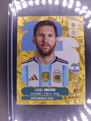 2026 Panini World Cup Lionel Messi Gold Crumple Sticker #ARG17 Online Exclusive