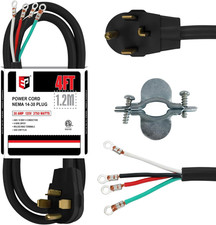4 Prong Dryer Cord, 4 Ft 10/4 SRDT, 30Amp Appliance Extension Power Cord, NEMA 1