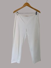 Eileen Fisher White Organic Cotton Cropped Pants M