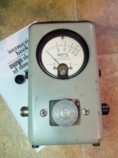 Bird 43 Thruline Wattmeter Watt Element Slug Reading Meter / VERY NICE 