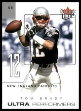 2004 Ultra #1 UP Tom Brady Performers New England Patriots