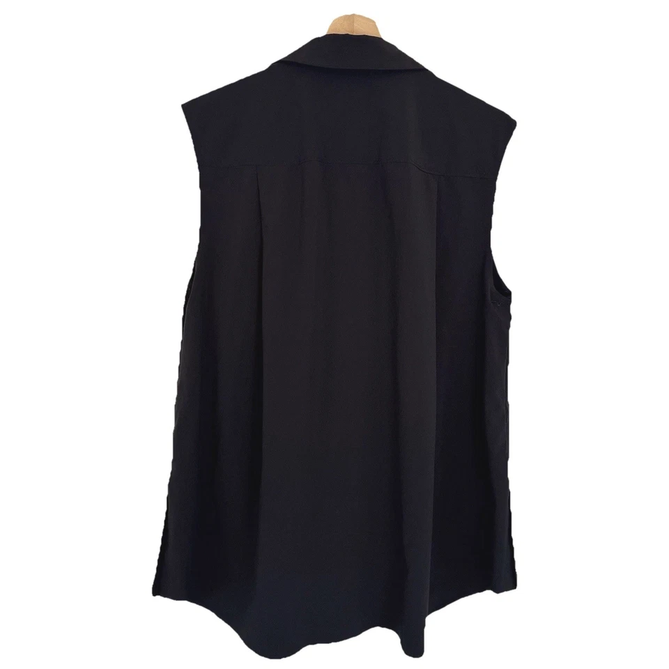 Top Athleta Urbanite con botones sin mangas negro cuello ALine XL entrenamiento golf Foto 4 de 4