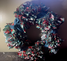 Large Holiday Christmas Wreath Handmade-20" Diameter