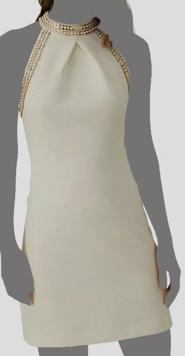 Karen millen white 2025 halter neck dress